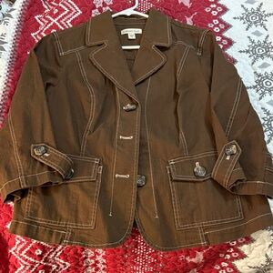 Coldwater Creek Chocolate Brown Blazer